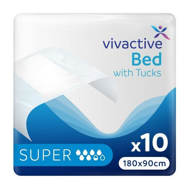Vivactive Bed Pads With Tuck 180x90 10 Pack